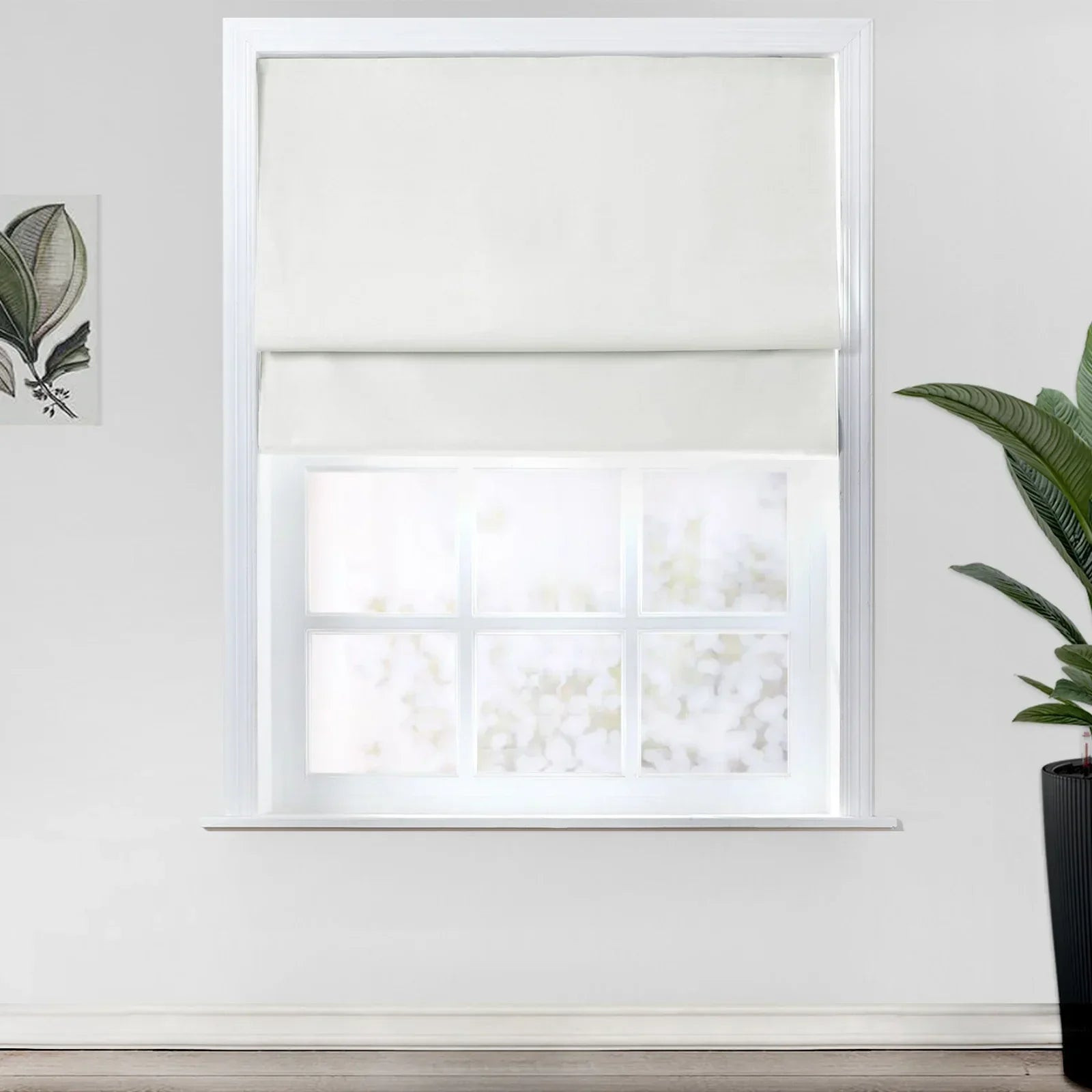 Birkin Velvet Roman Shade Cordless - Wooden Headrail | TWOPAGES