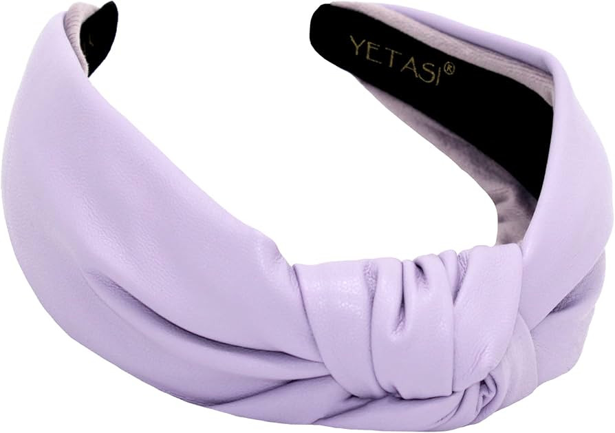 YETASI Purple Headband is a Classy Headbands for Women Leather Knotted Headband for Women is Tren... | Amazon (US)