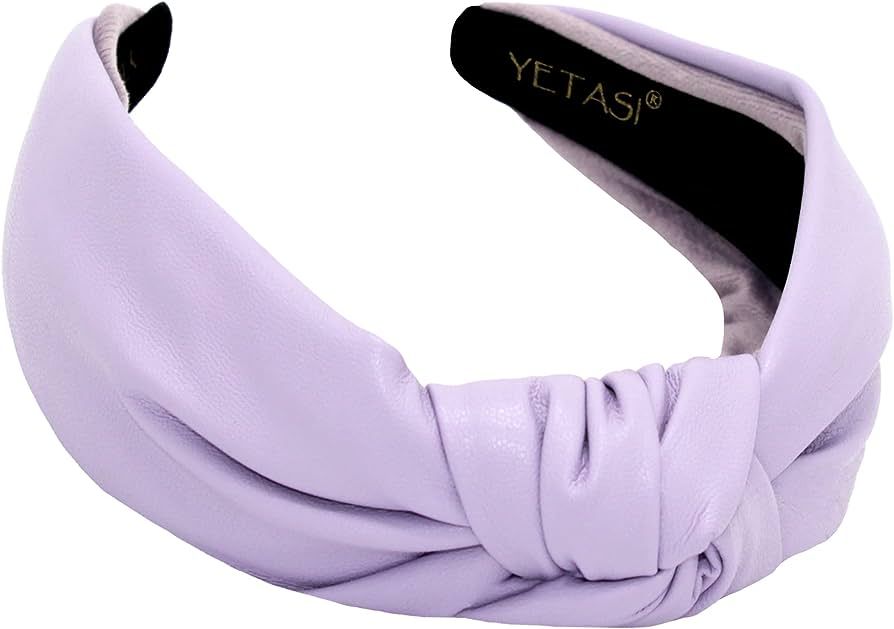 YETASI Purple Headband is a Classy Headbands for Women Leather Knotted Headband for Women is Tren... | Amazon (US)