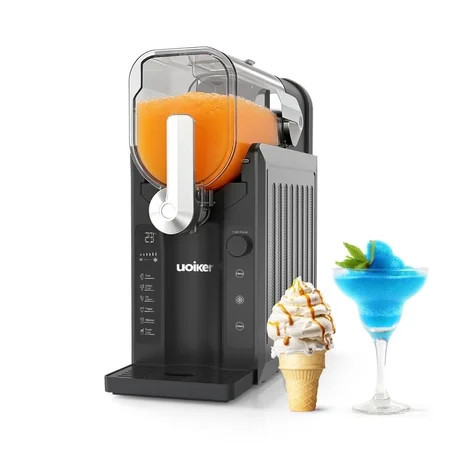 ICYBER BOOM 88 Oz Slushie Machine for Home, No Ice Needed Frozen Drink Maker with 6 Presets and Self-Cleaning, Black | Walmart (US)