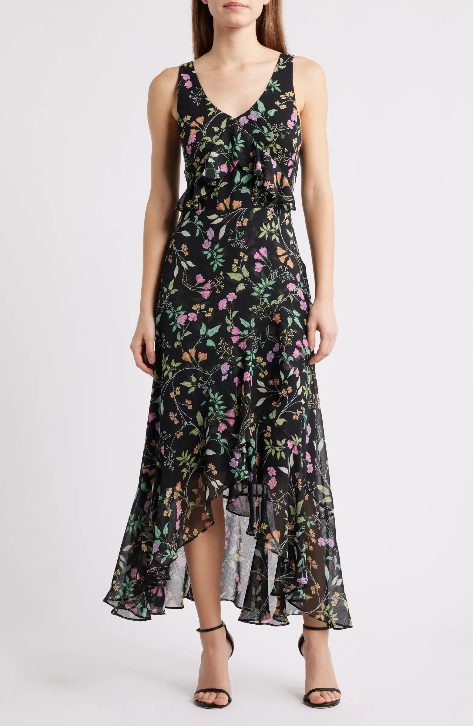 Ruffle Sleeveless Maxi Dress | Nordstrom