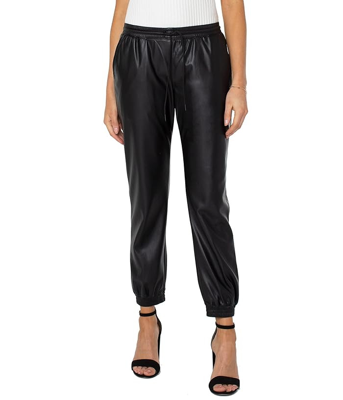 Liverpool Pull-On Faux Leather Joggers | Zappos