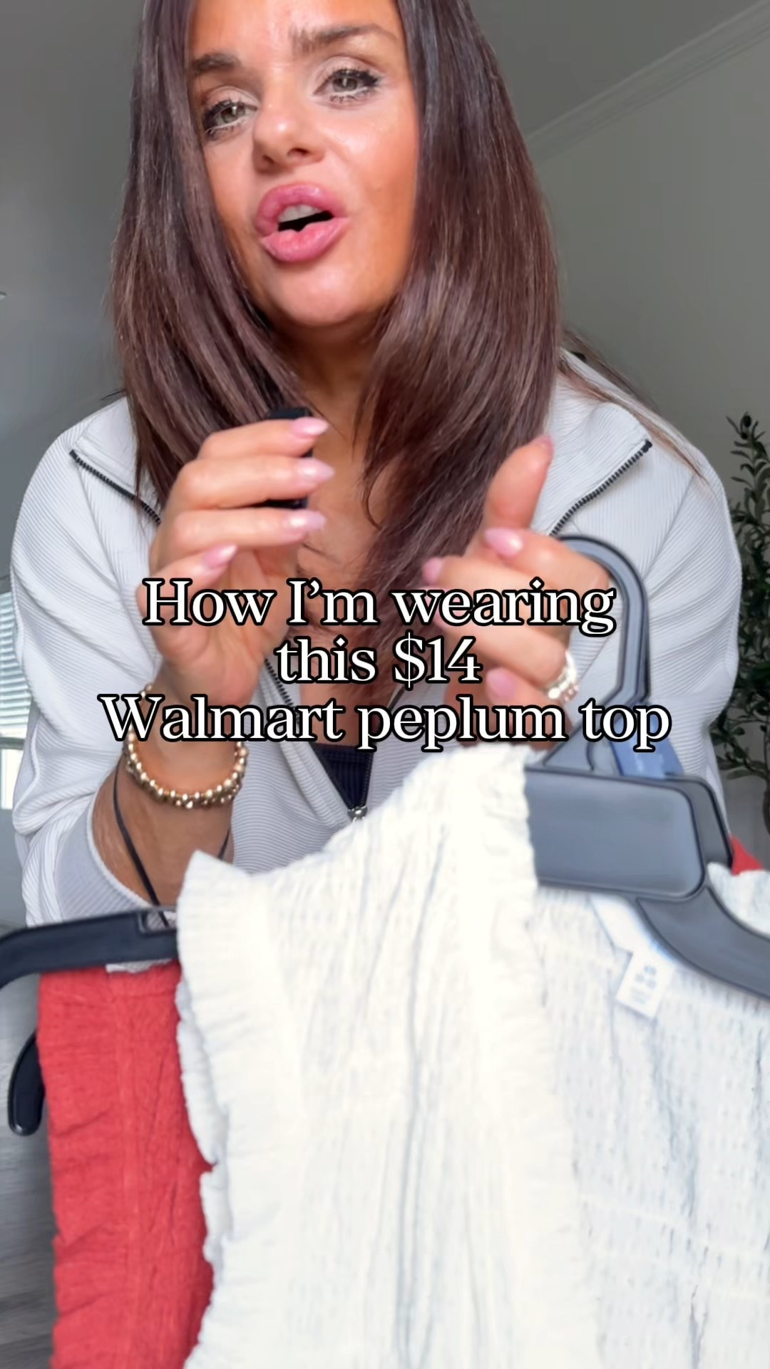 Wearing size extra small in both tops size 2 in the jeans I am a 34D and I am a size 0 or two depending who makes it. The top has a ton of room so you can definitely size down. I have so much room in it, but it really is super cute. Perfect for full transition.

#LTKFindsUnder50 #LTKStyleTip #LTKPetite