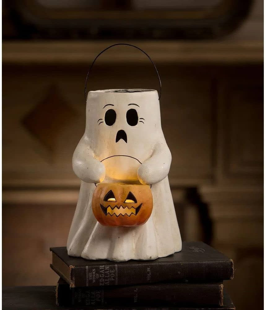 Bethany Lowe Designs - Scaredy Boo with Pumpkin Bucket Paper Mache - TJ2311 | Amazon (US)