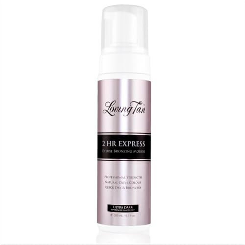 Loving Tan 2 HR Express Mousse, Ultra Dark- Streak Free, Natural looking, Professional Strength Sunless Tanner - Up to 5 Self Tan Applications per Bottle, Cruelty Free, Naturally Derived DHA-6.7 FL Oz | Amazon (US)