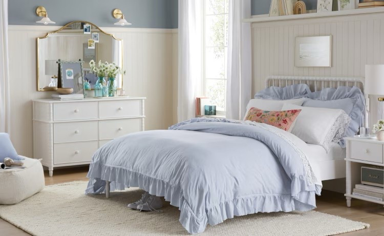 Cozy cottagecore dreams ✨ This soft blue bedding is everything! Linking all the details so you can get the look. #LTKhome #cozybedroom #homedecorinspo #cottagecoreaesthetic

#LTKFindsUnder100 #LTKHome #LTKSpringSale