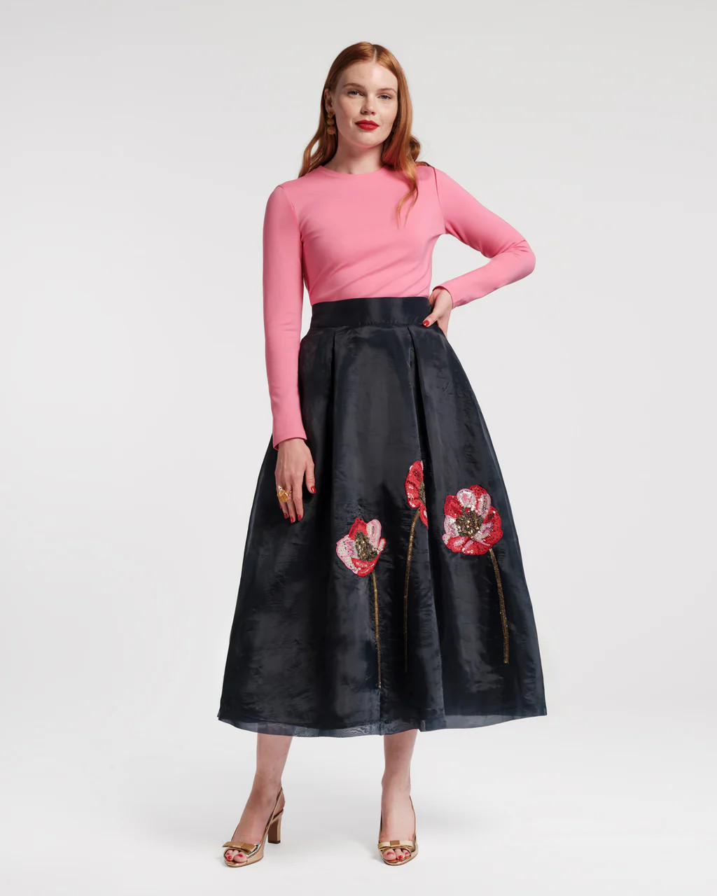 Shea Maxi Skirt - Paradise Poppy | Frances Valentine