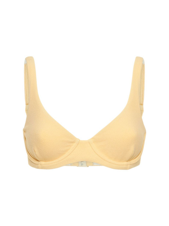 Towelling underwired bra cup bikini top | Luisaviaroma