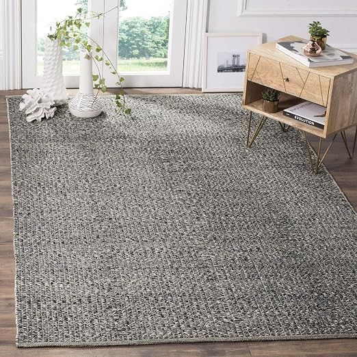 SAFAVIEH Montauk Collection Accent Rug - 4' x 6', Grey & Multi, Handmade Cotton, Ideal for High T... | Amazon (US)