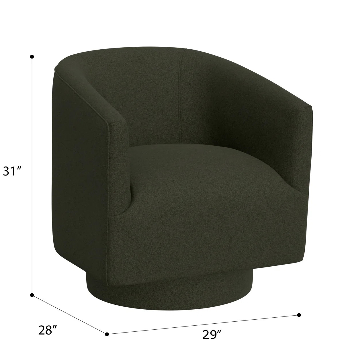 LeeRoy 29'' Wide Swivel Armchair | Wayfair North America
