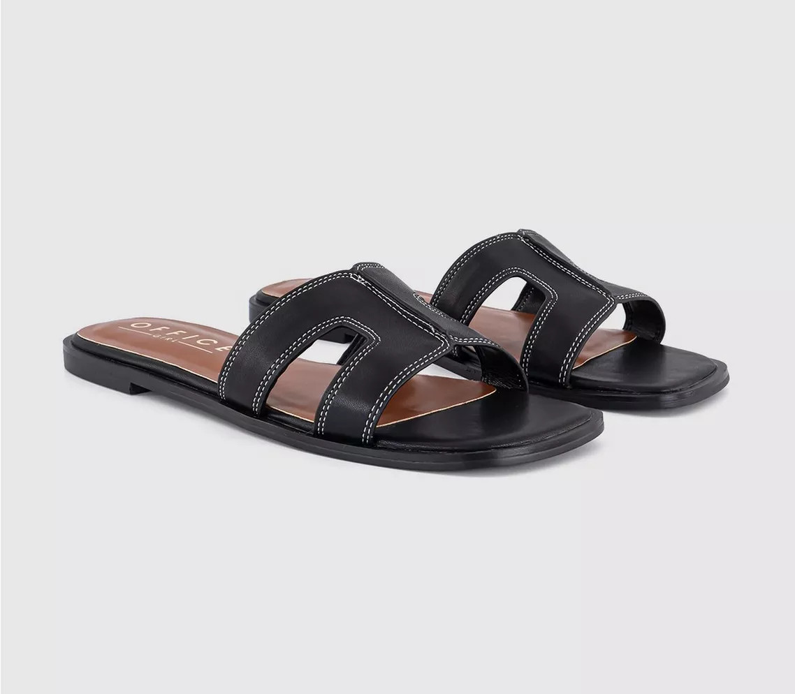 OFFICE Slade Cut Out Sliders Black - Women’s Sandals | Office Shoes (UK)