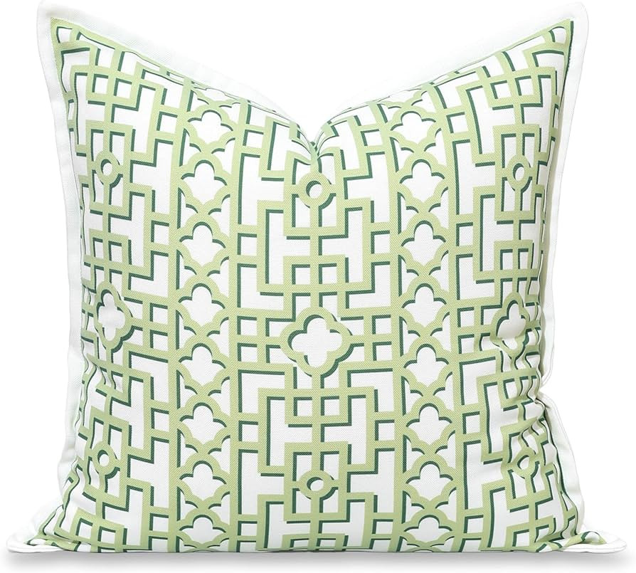 Hofdeco Premium Grandmillennial Coastal Hampton Patio Indoor Outdoor Throw Pillow Cover Only, 20"... | Amazon (US)