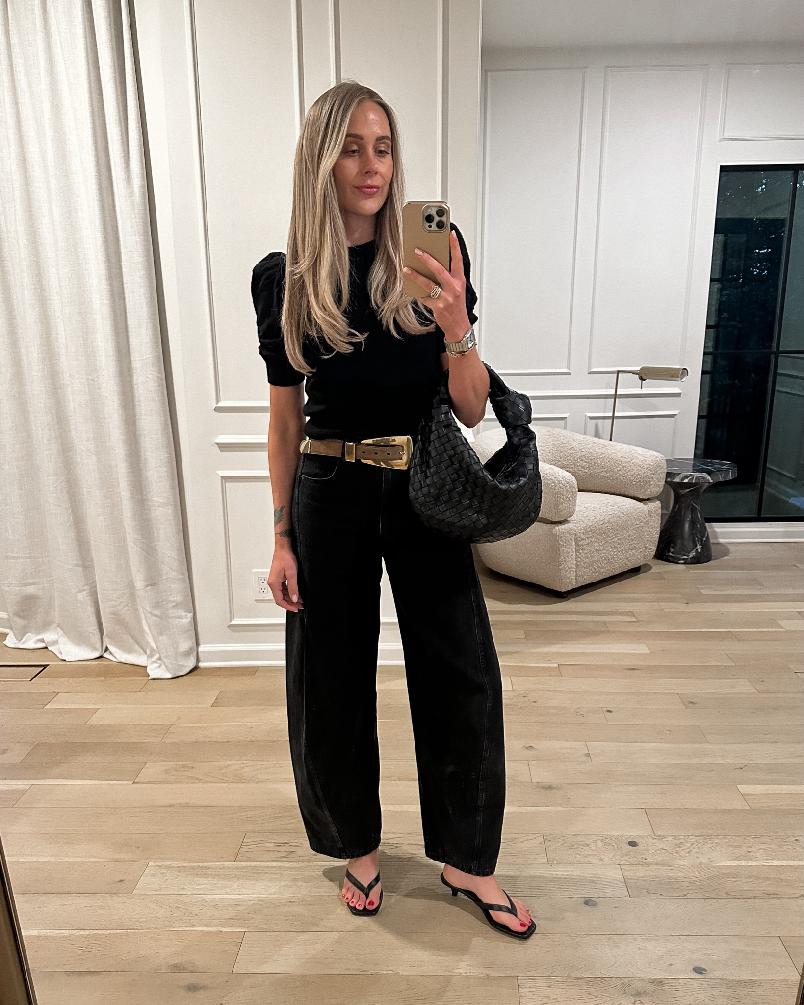 Fashion Jackson summer night outfit 
Size down in the belt 

#LTKOver40 #LTKStyleTip