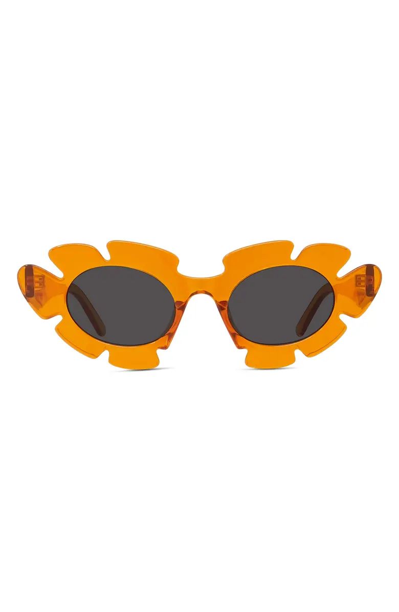 Loewe x Paula's Ibiza Flower 47mm Small Cat Eye Sunglasses | Nordstrom | Nordstrom