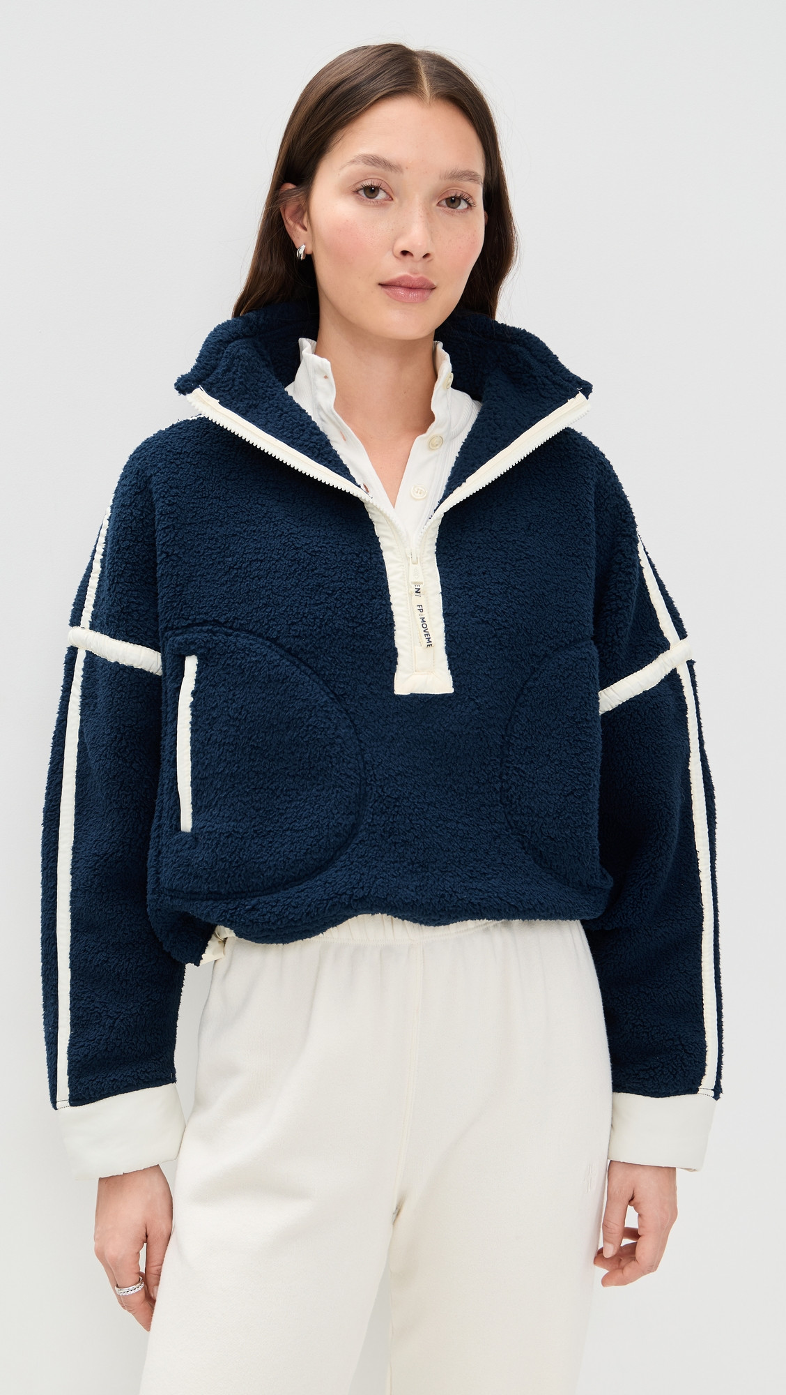 FP Movement Mountain High 1/2 Zip Navy Combo S | Shopbop