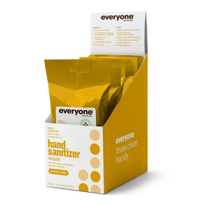 Everyone Hand Sanitizer Wipes - Coconut Lemon - 15ct/6pk | Target