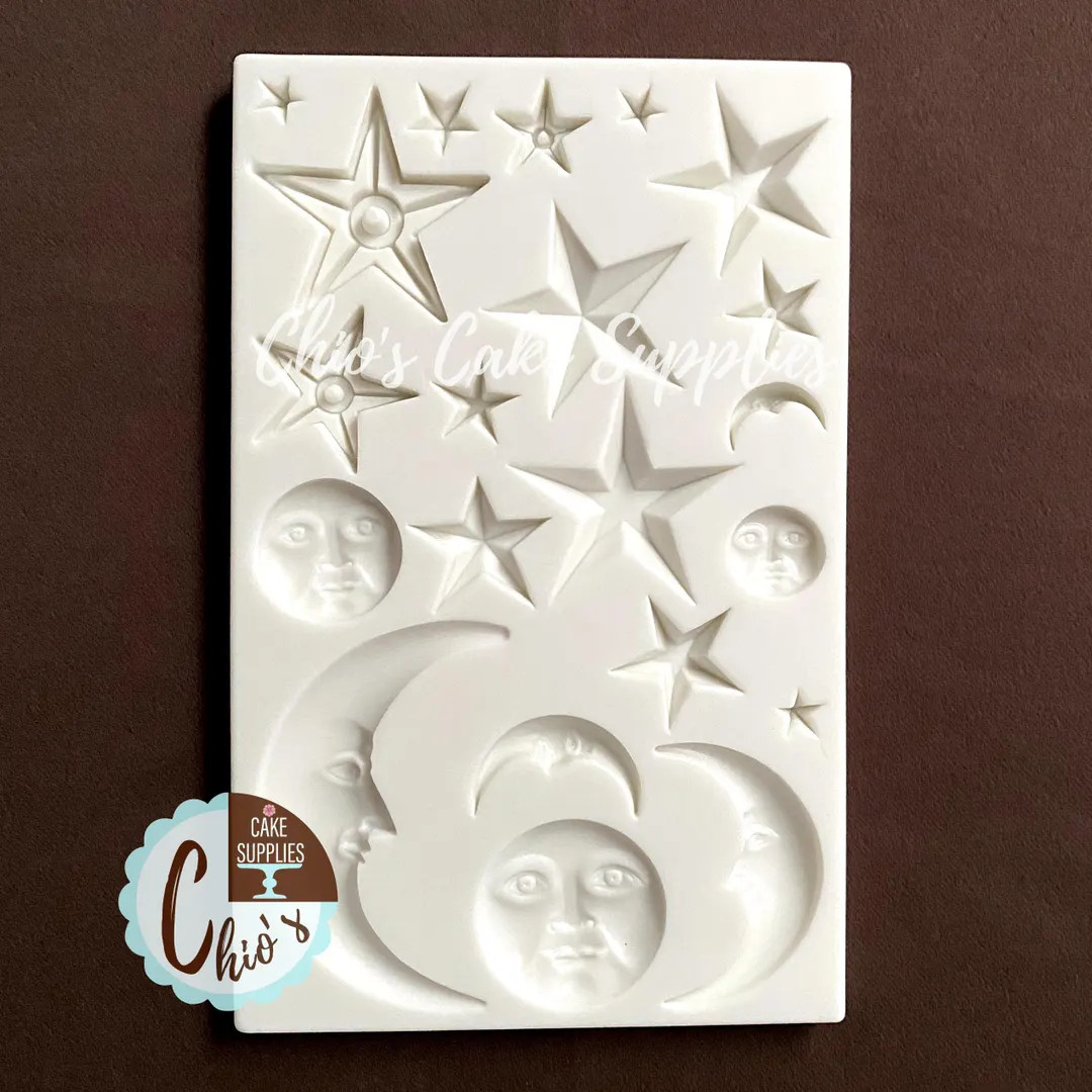 Moon and Stars Themed Big Silicone Mold | Etsy (US)