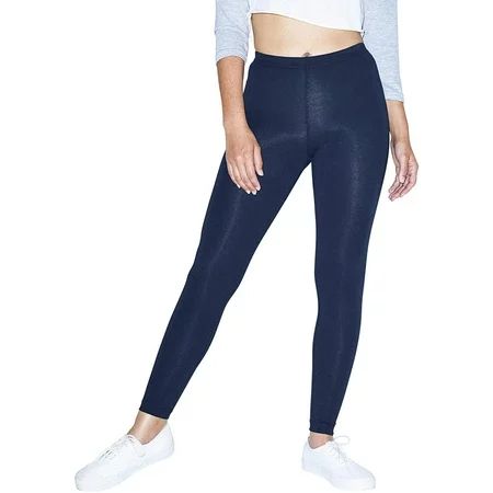 American Apparel Women's Cotton Spandex Jersey Legging, Navy, X-Small | Walmart (US)