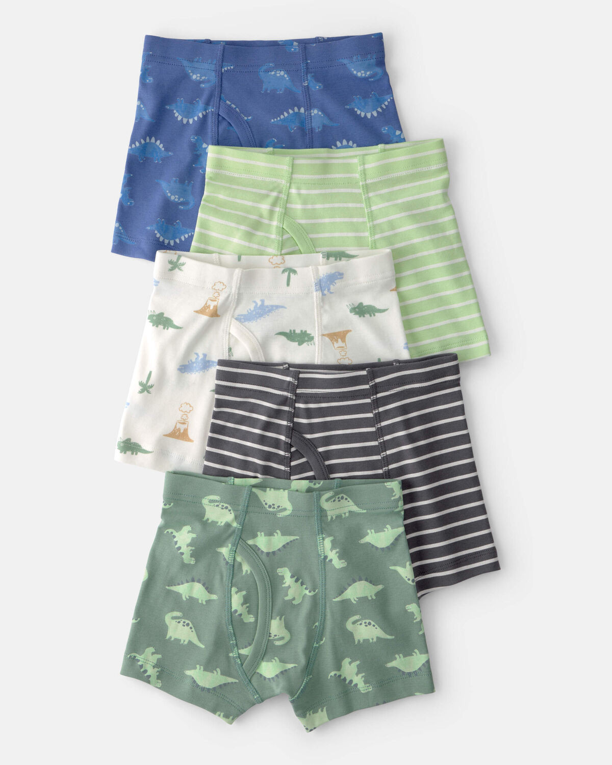 Toddler Boy 5-Pack Dino Boxer Brief Underwear - Green/Blue | Carter's Inc