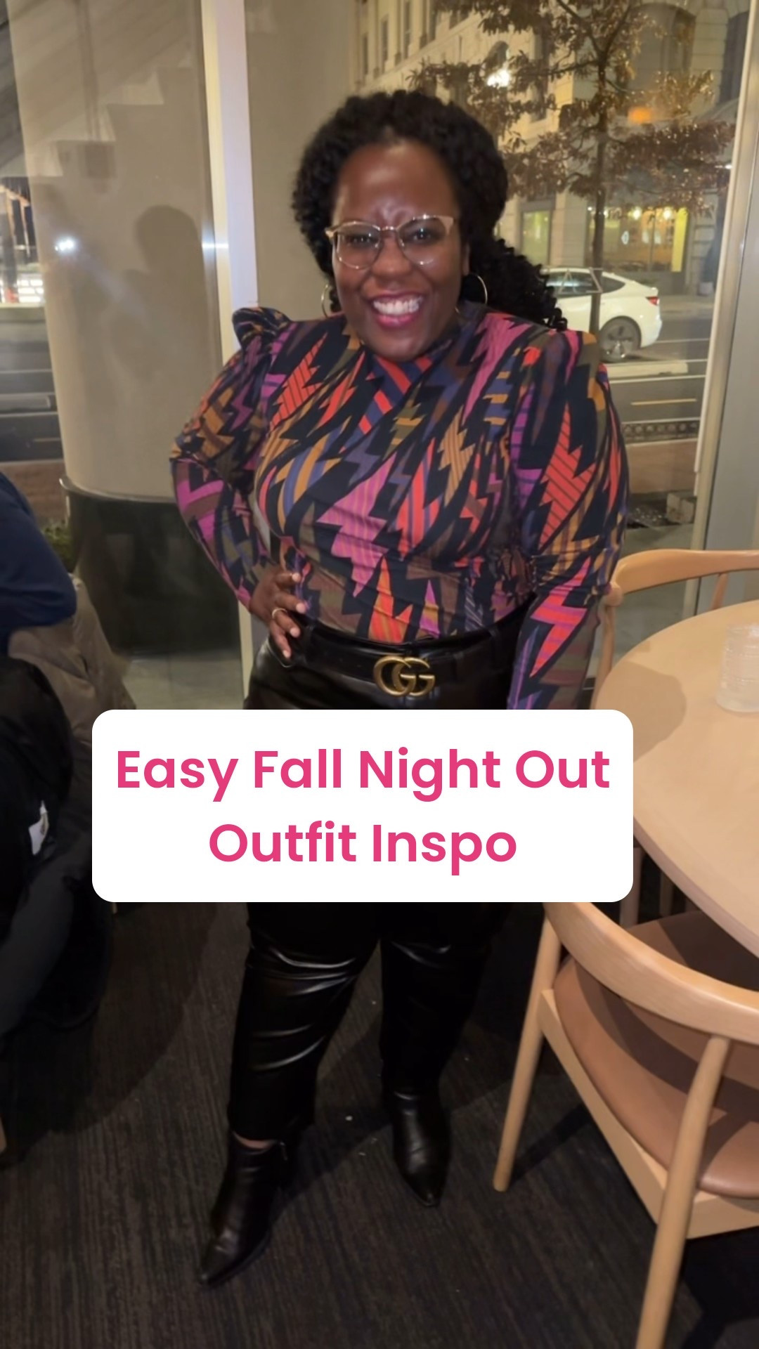 Looking for an easy Fall night out look?  Pair a printed bodysuit, faux leather pants, boots, and a belt for a chic and put together look.  Effortless Fall outfit inspo and a perfect Fall date night look.

#LTKMidsize #LTKPetite #LTKStyleTip