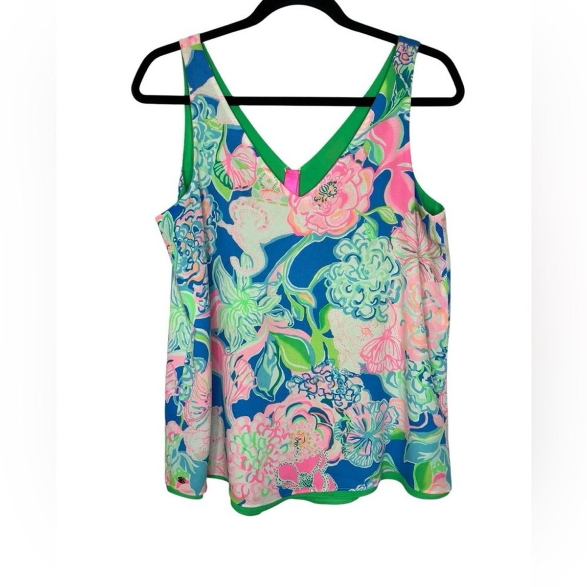 Lilly Pulitzer Lightweight Florin Reversible Tank Top Blouse Flowy Beach Small | eBay US