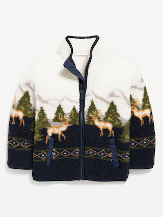 Unisex Cozy Sherpa Zip Jacket for Toddler | Old Navy (US)