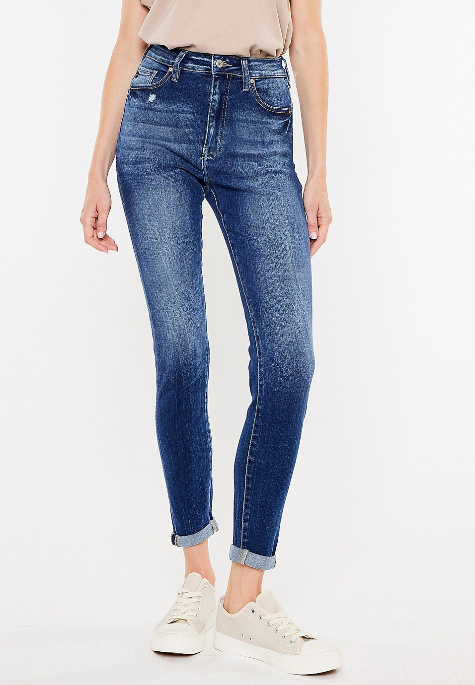 KanCan™ Skinny Curvy High Rise Rolled Hem Jean | Maurices