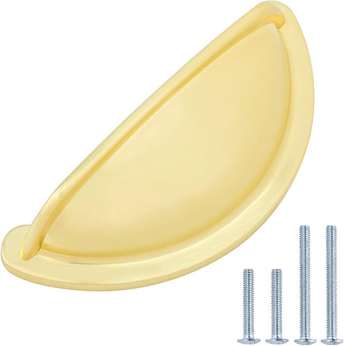 AmazonBasics Wide Bin Cup Pull, 3.69" Length (3" Hole Center), Brushed Brass, 10-Pack | Amazon (CA)