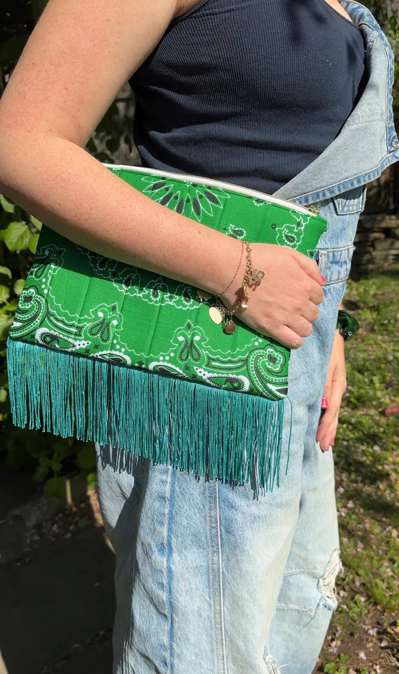 Bandana Fringe Clutch | Etsy (Global)