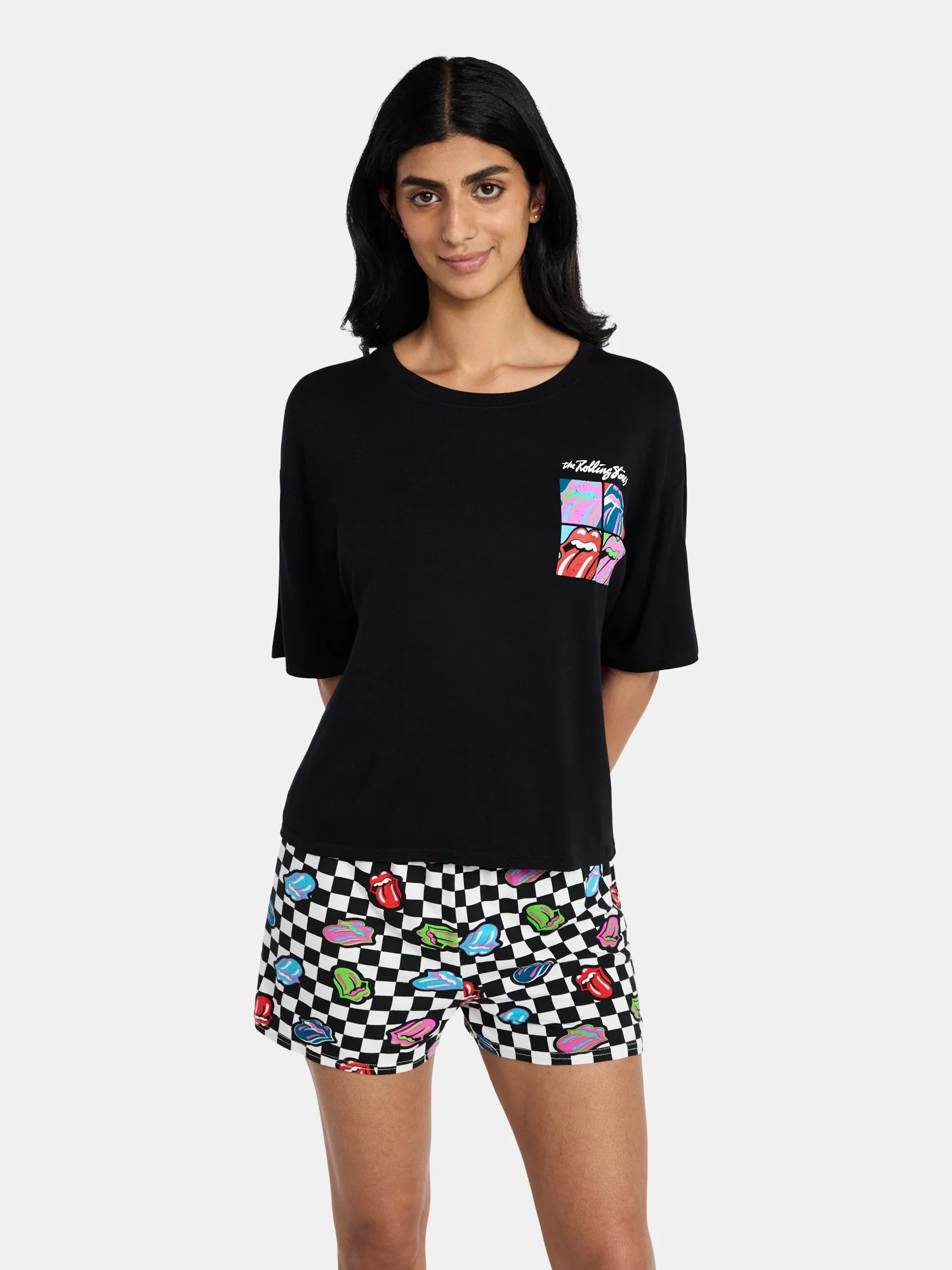Rolling Stones Women's Pajama Set, 2-Piece, Sizes XS-3X | Walmart (US)