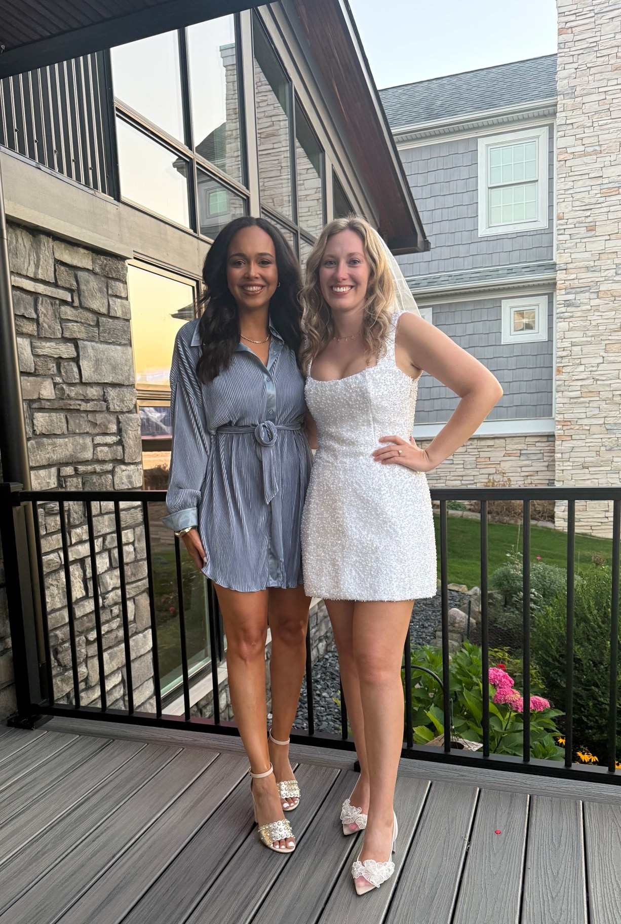 My Something Blue Dress for our Girls Night Out! Wearing a size small and fits TTS! 

#LTKWedding