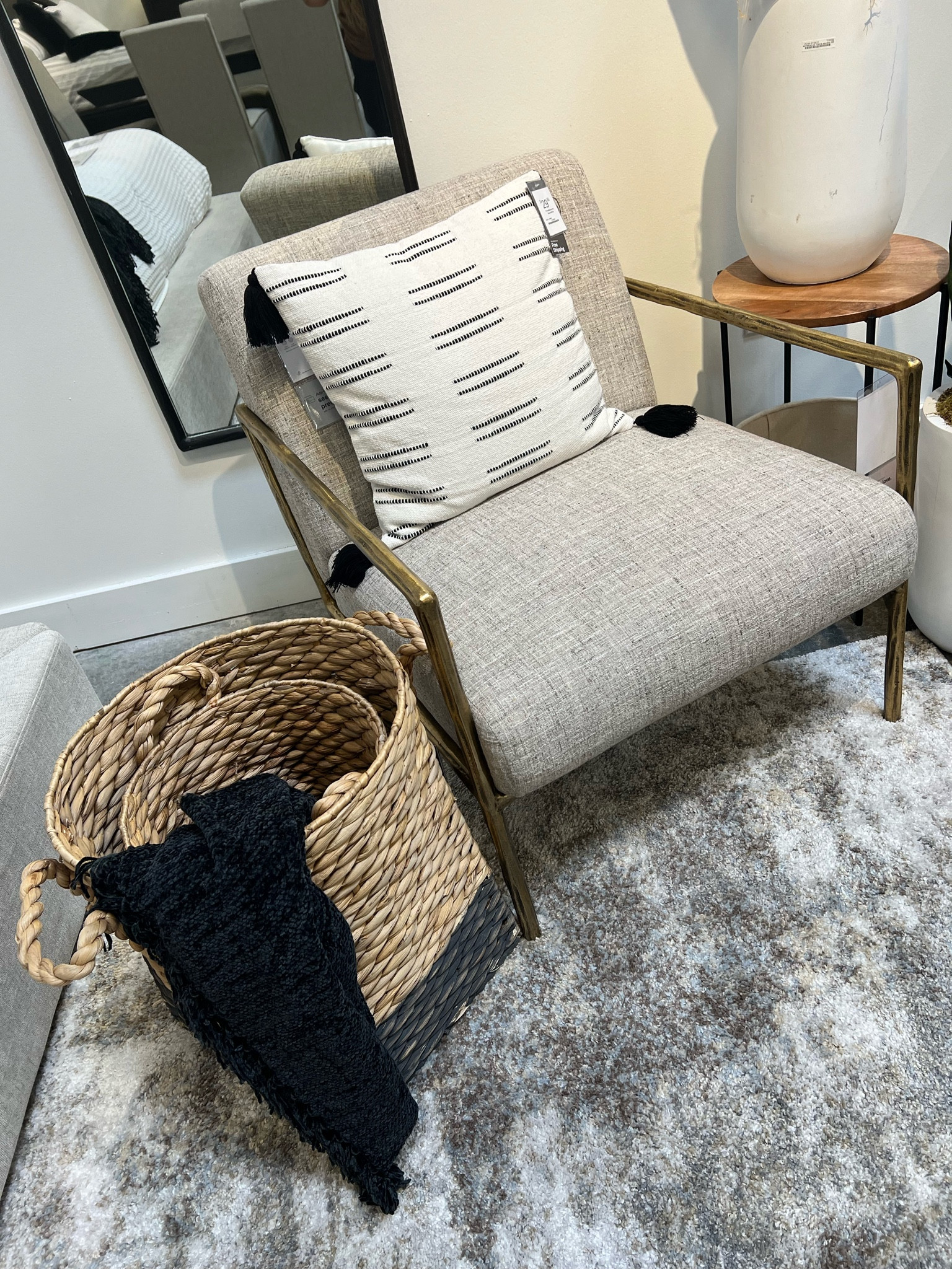 How cute would this be in a reading nook? I saw this chair at Ashley Furniture and had to share it.

#LTKHome #LTKGiftGuide