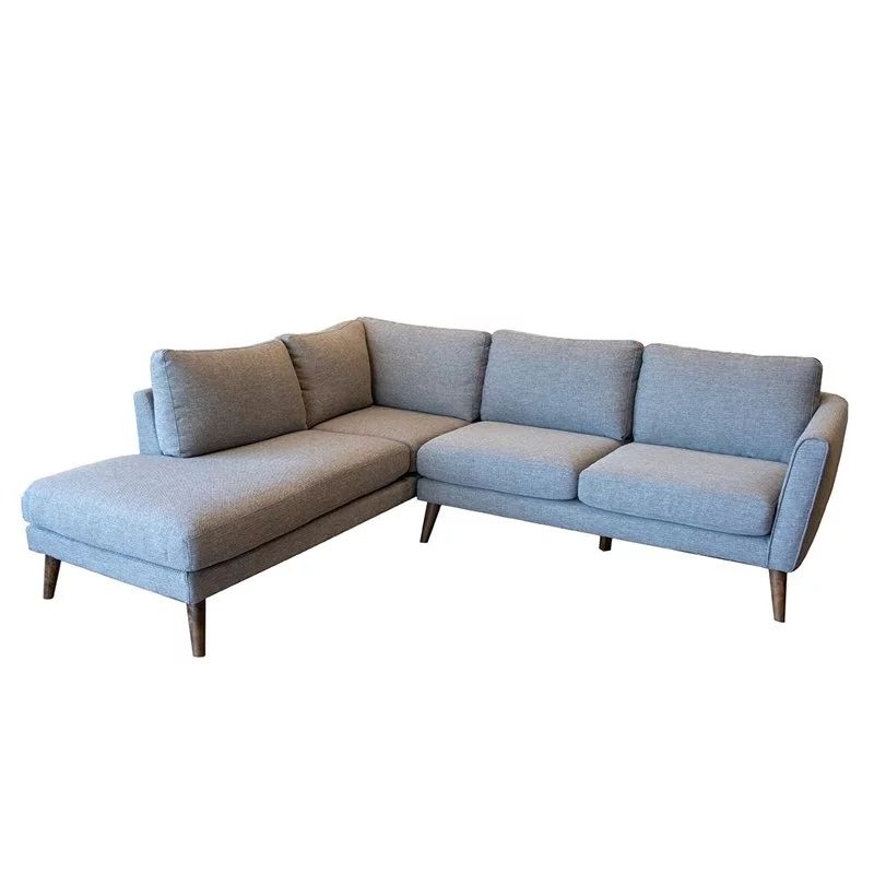 Mid-Century Modern Paisley Light Gray Sectional Sofa (Left Chaise) | Walmart (US)