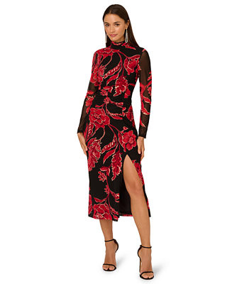 Women's Mock Neck Ruched Maxi Dress | Macy's