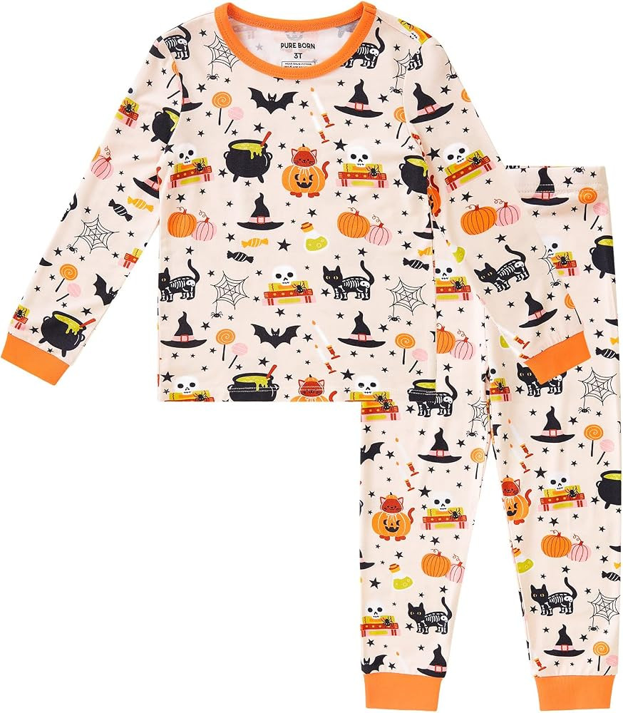 pureborn Baby Viscose from Bamboo Pajamas Set Toddler Girl Sleepwear 12M-8Y | Amazon (US)