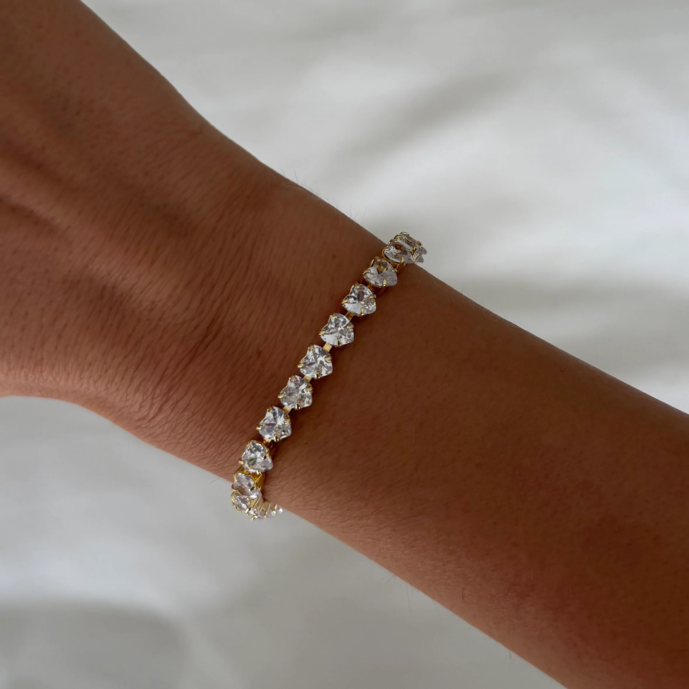 Fergie Heart Tennis Bracelet | Evry Jewels