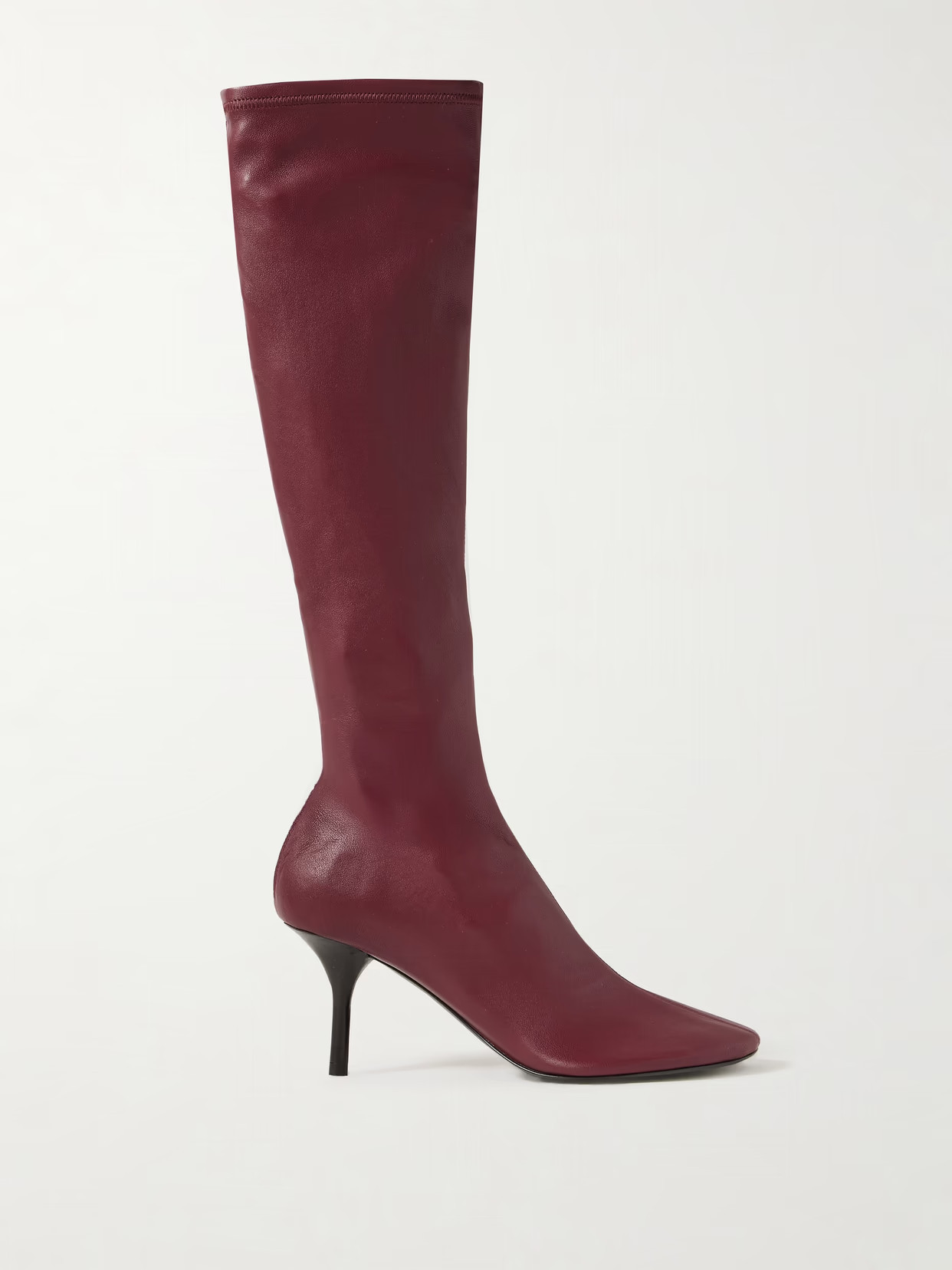 Acne Studios - Leather Knee Boots - Burgundy | NET-A-PORTER (UK & EU)