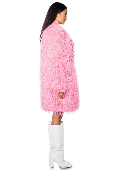 BADDEST OUT FAUX FUR COAT IN PINK | AKIRA