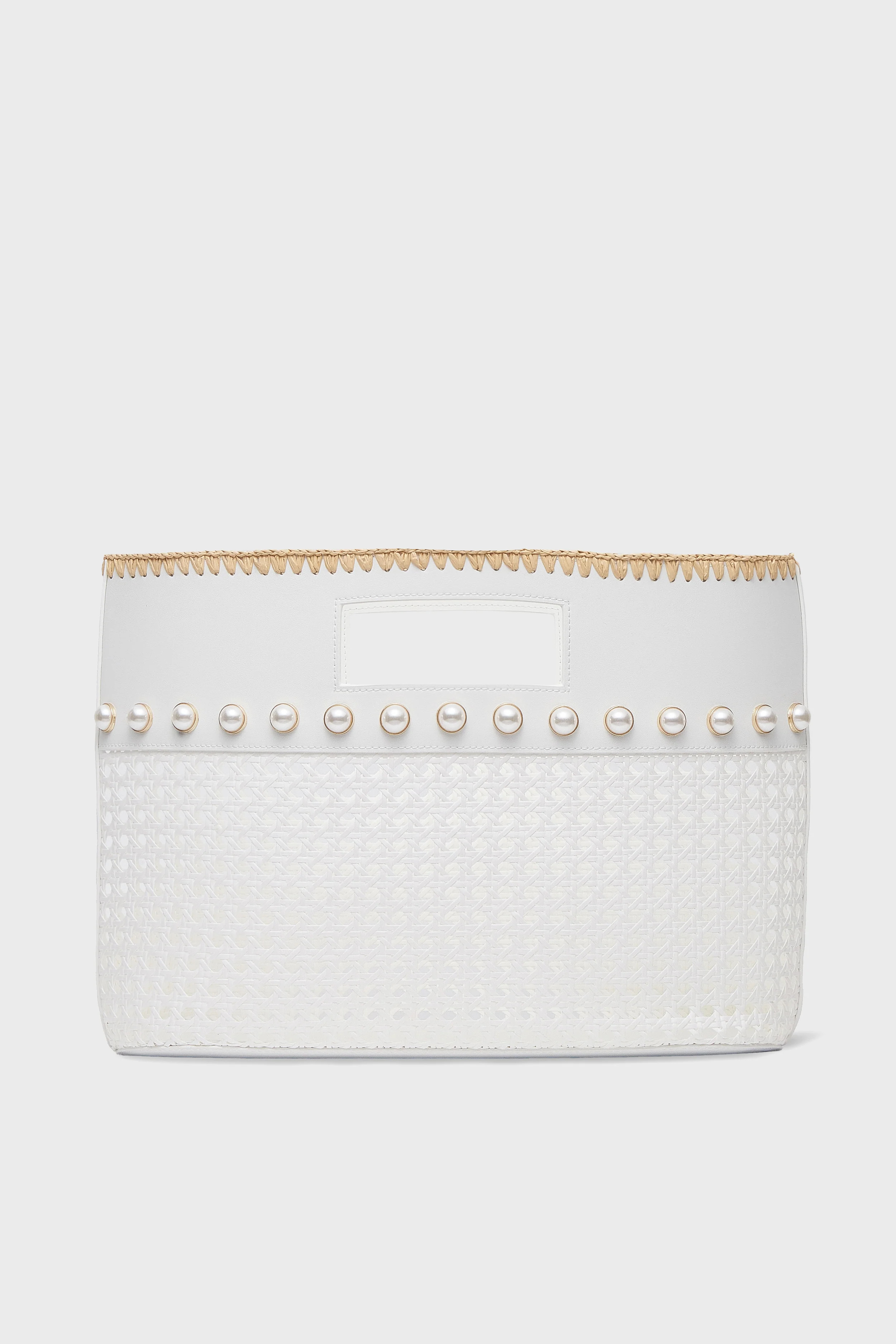 White Ellie Small Pearl Tote | Tuckernuck (US)