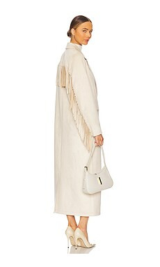 Show Me Your Mumu Sierra Fringe Maxi Jacket in Cream Faux Suede from Revolve.com | Revolve Clothing (Global)