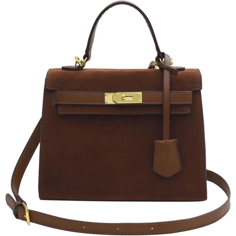 Liagile Top Handle Satchel Vintage Top Handle Bag Suede Leather Women Handbags Purse Mini Satchel... | Walmart (US)