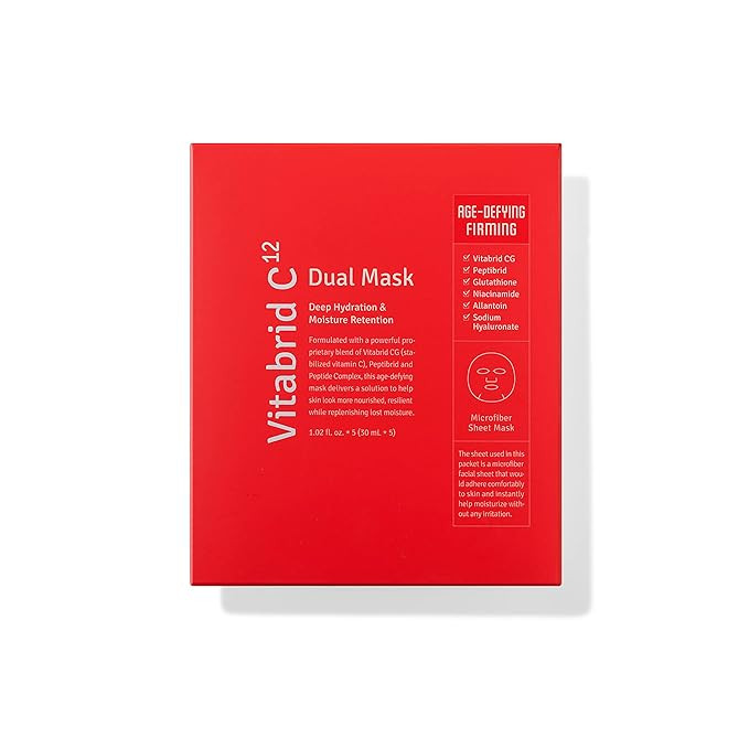 Vitabrid C¹² Dual Mask: Age-Defying & Firming, Wrinkle Care Facial Sheet Mask, Lines Smoothing ... | Amazon (US)