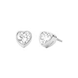 Michael Kors Women's Stainless Steel Heart Shaped Stud Earrings With Crystal Accents | Amazon (US)