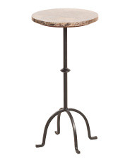 12x24 Marble And Iron Spanish Empredor Accent Table | Global Home | Marshalls | Marshalls
