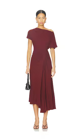 Dena Dress in Black Cherry | Revolve Clothing (Global)