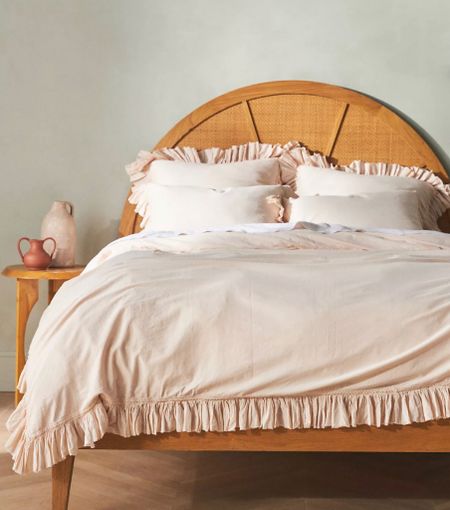 If you're looking for a beautiful bedding set that combines both luxury and comfort, then the light pink ruffle bedding that's currently on sale would be a perfect choice. This bedding set features a soft and delicate shade of pink, which is sure to create a calm and relaxing atmosphere in your bedroom.

The ruffle design adds a touch of elegance and sophistication to the bedding set, making it perfect for those who want to add a touch of glamour to their bedroom decor. The bedding set is also made with high-quality materials, ensuring that it is both comfortable and durable.

Whether you're looking for a bedding set to decorate your own bedroom or as a gift for someone special, this light pink ruffle bedding set is sure to impress. And with the current sale, it's the perfect time to take advantage of the savings and get a great deal on a beautiful bedding set.

#LTKGiftGuide #LTKhome #LTKsalealert