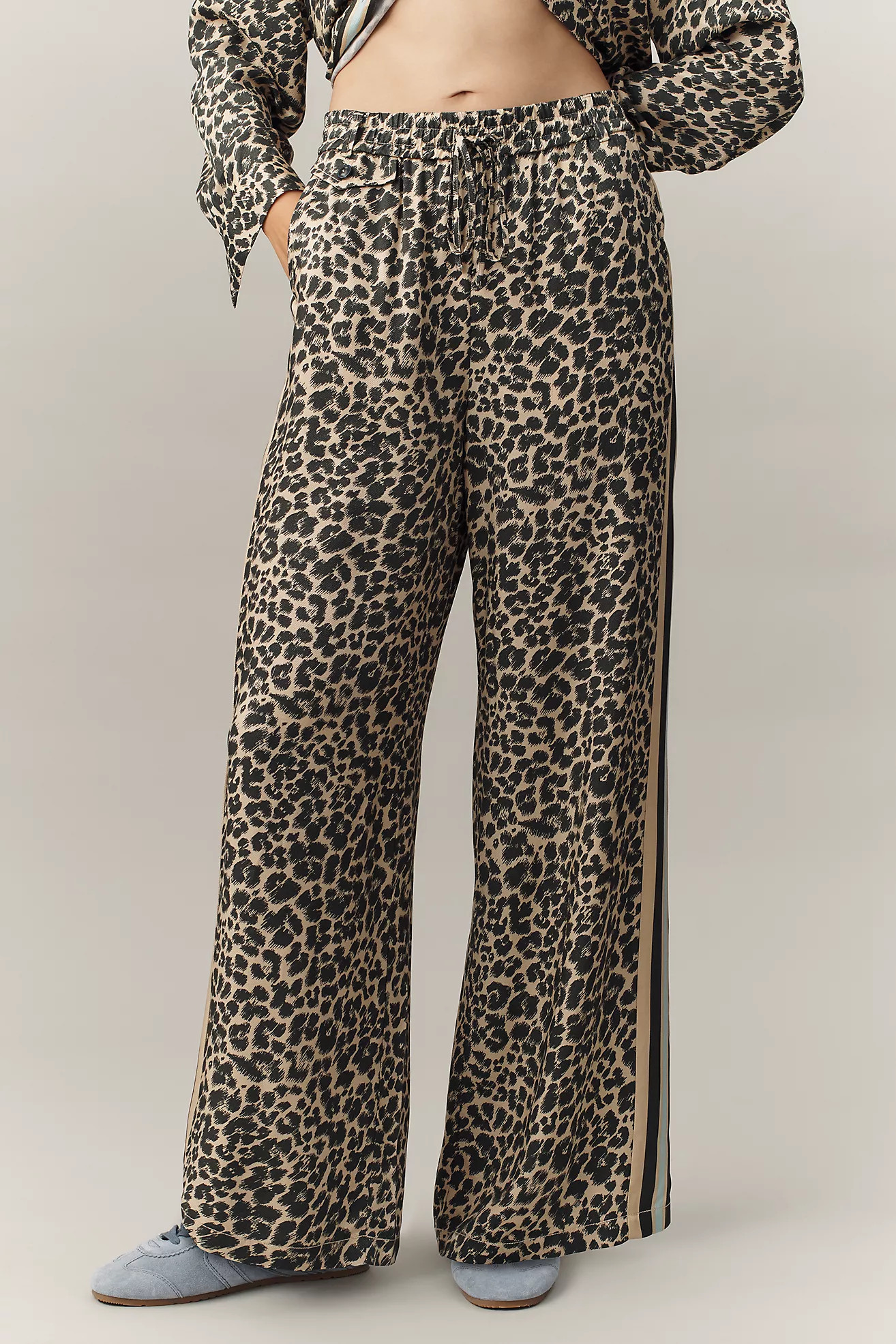 The Brooklin Tie-Front Printed Pull-On Pants by Maeve | Anthropologie (US)