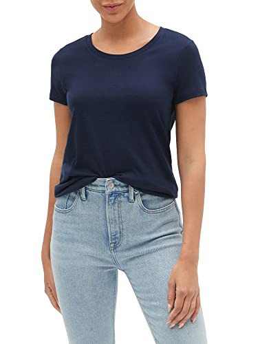 GAP Women V-SS FAV Crew SLD, Navy Uniform, X-Small Regular | Amazon (US)