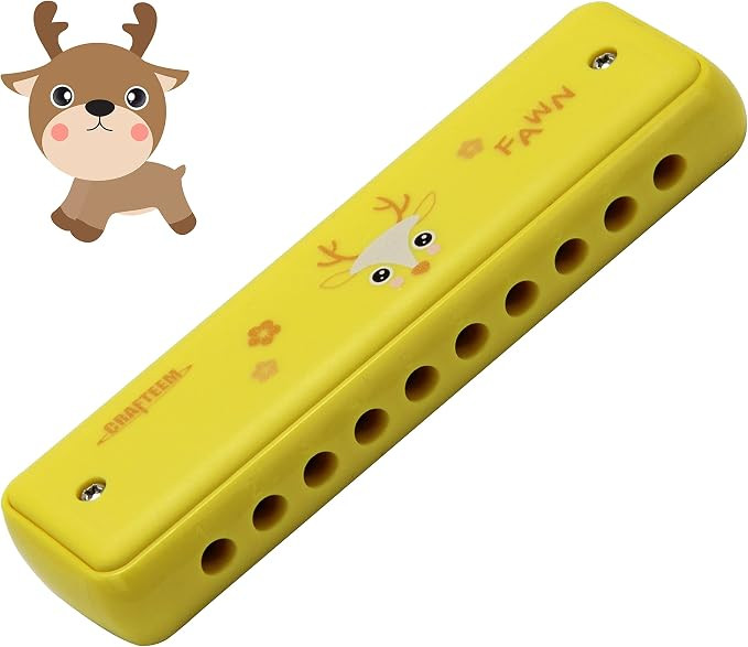 Crafteem Colored Harmonica for Kids and Beginners - Easy-to-Learn Key of C Instrument - Portable ... | Amazon (US)