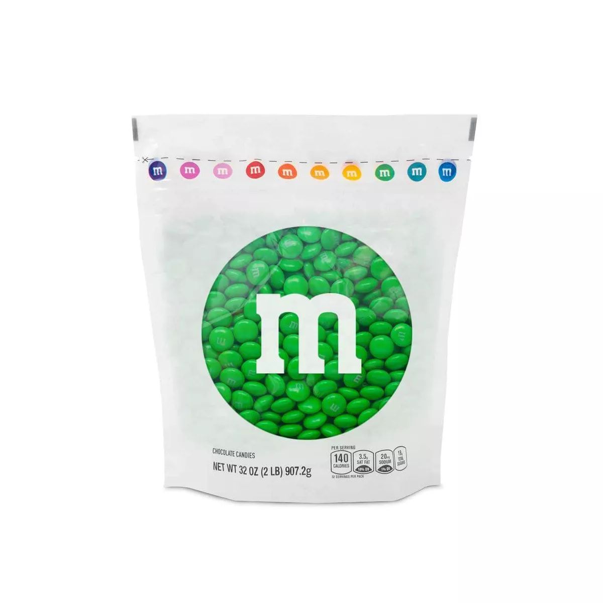 M&M'S Milk Chocolate Green Candy - 32oz | Target